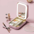 Compact Makeup Vanity With LED Mirror
